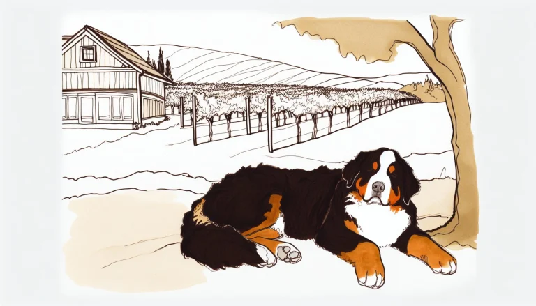 AI generated sketch for Frolicking Frog Winery