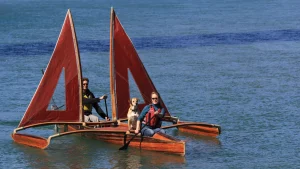 Dogs welcome on-ultra stable redwood outriggers.